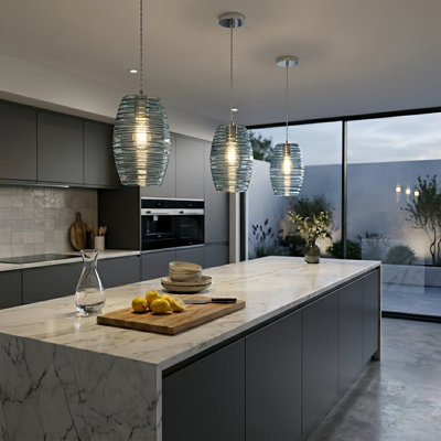 Aref 1-Light Dimmable Handblown Glass Single Pendant