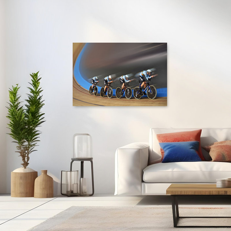 «Team Pursuit Velocity», reproduction d'art murale contemporaine, 32" H x 48" W