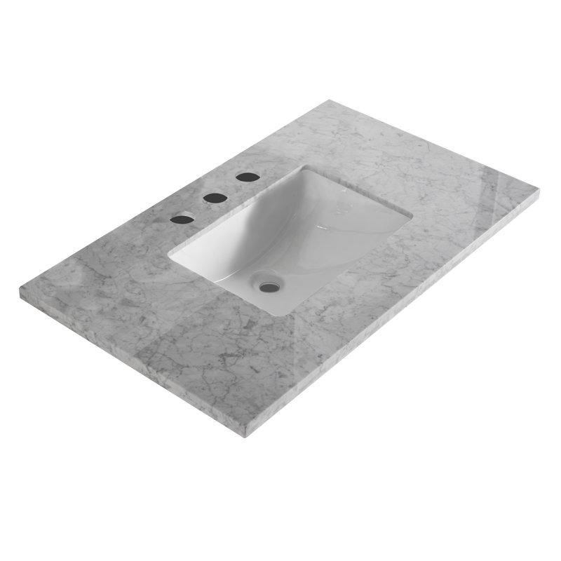 Cremona 37 Stone 1 Single Bathroom Vanity Top Sink Included Sink