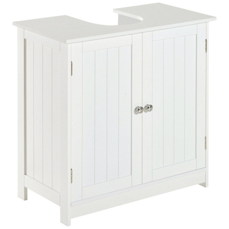 Pedestal Sink Storage Cabinet, Vanity Base Cabinet, Under Sink Bathroom Cabinet with U-shape Cut-Out and Adjustable Internal Shelf