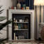 Foyer autoportant en bois massif beige-2063277202