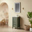 Meuble-lavabo simple autoportant entièrement assemblé avec plateau, fermeture en douceur, bois massif-323625361