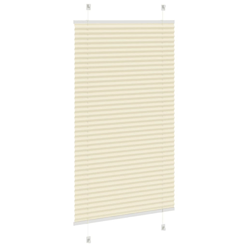 Room Darkening Pleated Shade, Cream, 80cmW x 100cmL