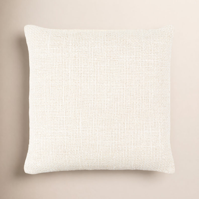 Mansi Ronnie Linen Blend Throw Square Pillow, 22" x 22", Polyester/Polyfill