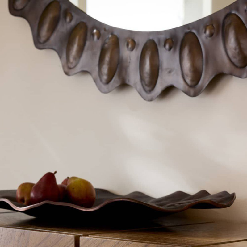 Greenly Round Iron Mirror