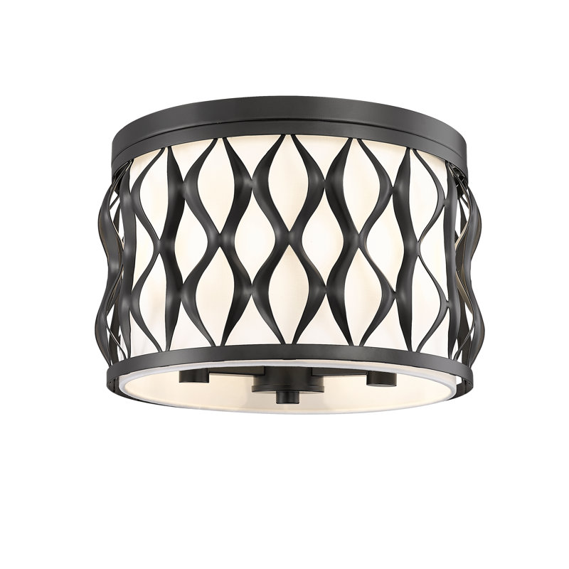 Fabric Flush Mount, Matte Black