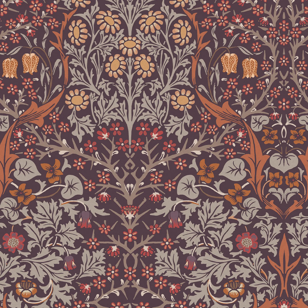 William Morris at Home Blackthorn Plum Wallpaper | Paste the Wall | Purple Floral | Eco-Friendly - Image 3