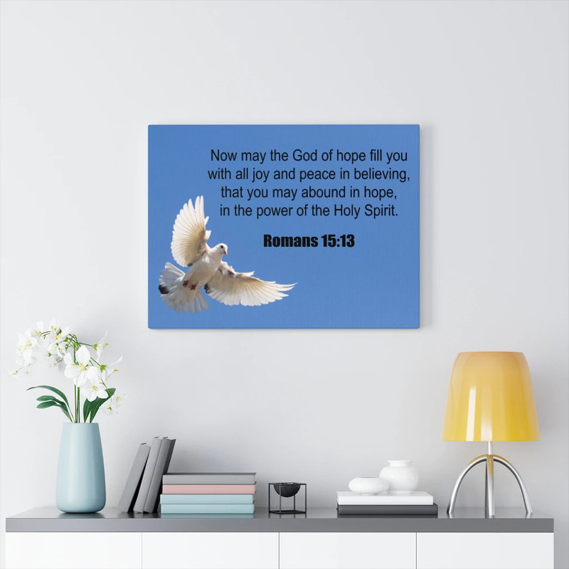 God Of Hope Romans 15:13 - Wrapped Canvas Print, 30cm H x 41cm W