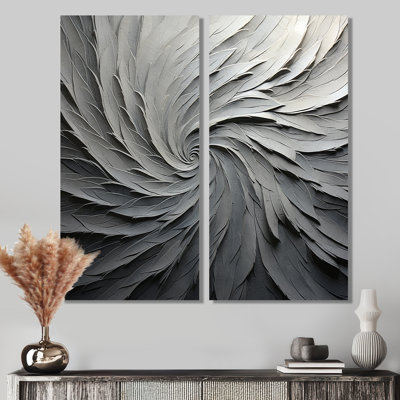 Mouvement méditatif gris beige II - spirales abstraites, art mural pour le salon