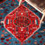 Tapis oriental turquoise / rouge Emereigh-270044541