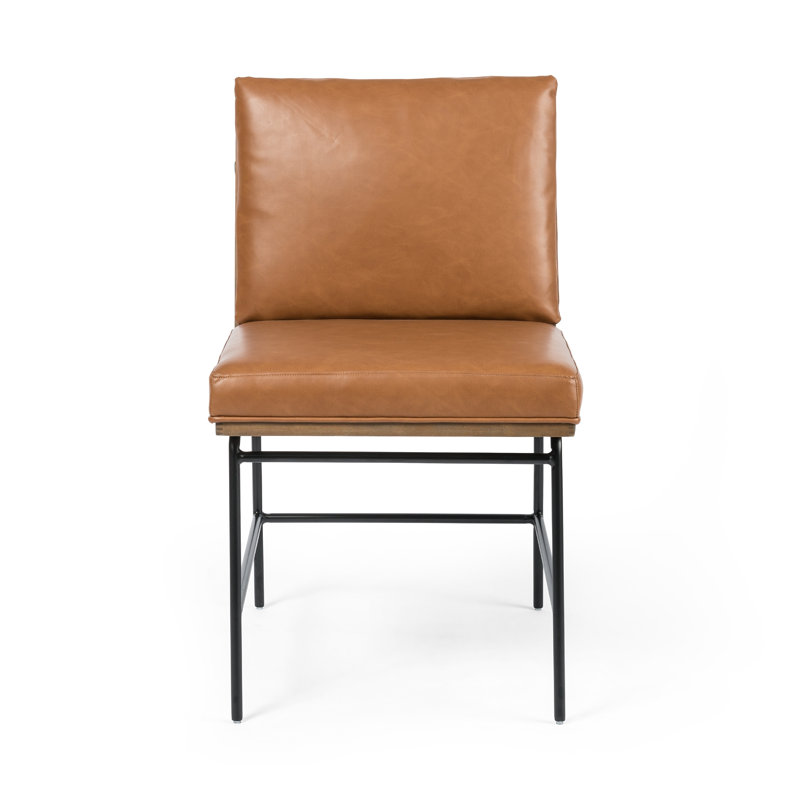 Crete Polyester Blend Upholstered Side Chair, Sierra Butterscotch/Amber Oak