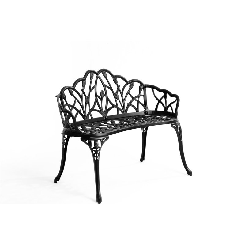 Banc en fonte d'aluminium, Noir