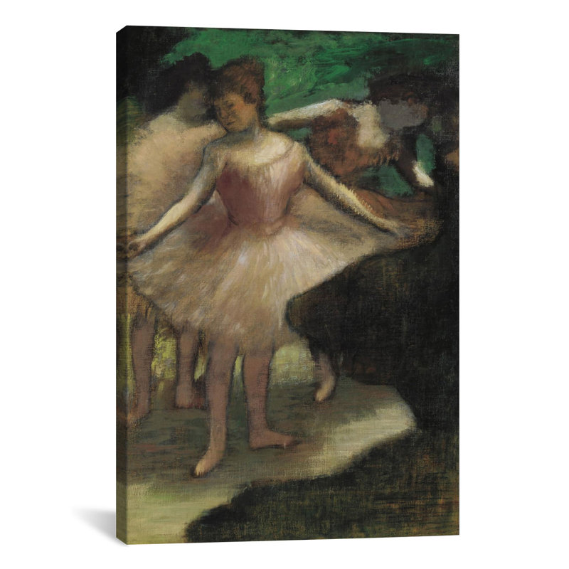« trois danseuses en rose 1886 » par edgar degas, impression, H 40 po x l 26 po x P 0,75 po, Toile