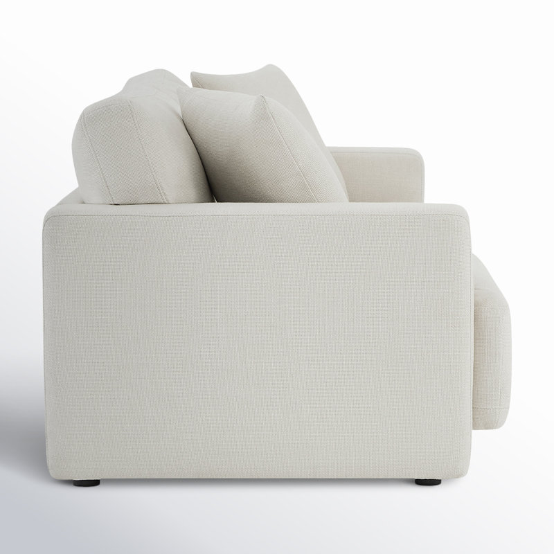 Ives 90" Upholstered Sofa, Cream Performance