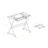 Sarisha Glass Desk with Keyboard Tray-2104835711
