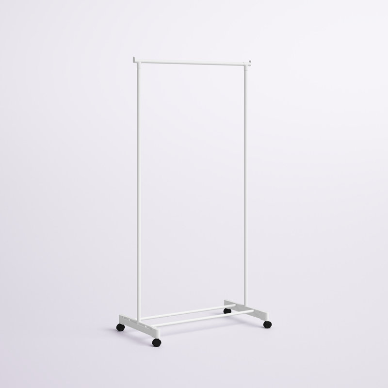 Maialen 34'' Metal Rolling Clothing Rack