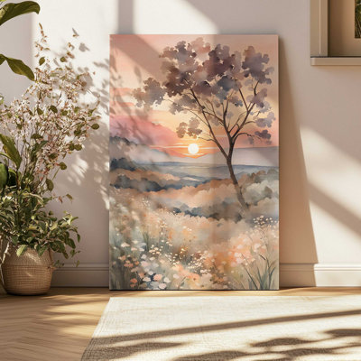 Sunset in Blooming Valley III Canvas Print
