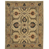 Kilkenny Wool Oriental Area Rug in Beige/Gold