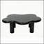 Table basse de 40 pouces en forme de nuage avec 4 pieds ronds, convenant aux salons, noir-130020465