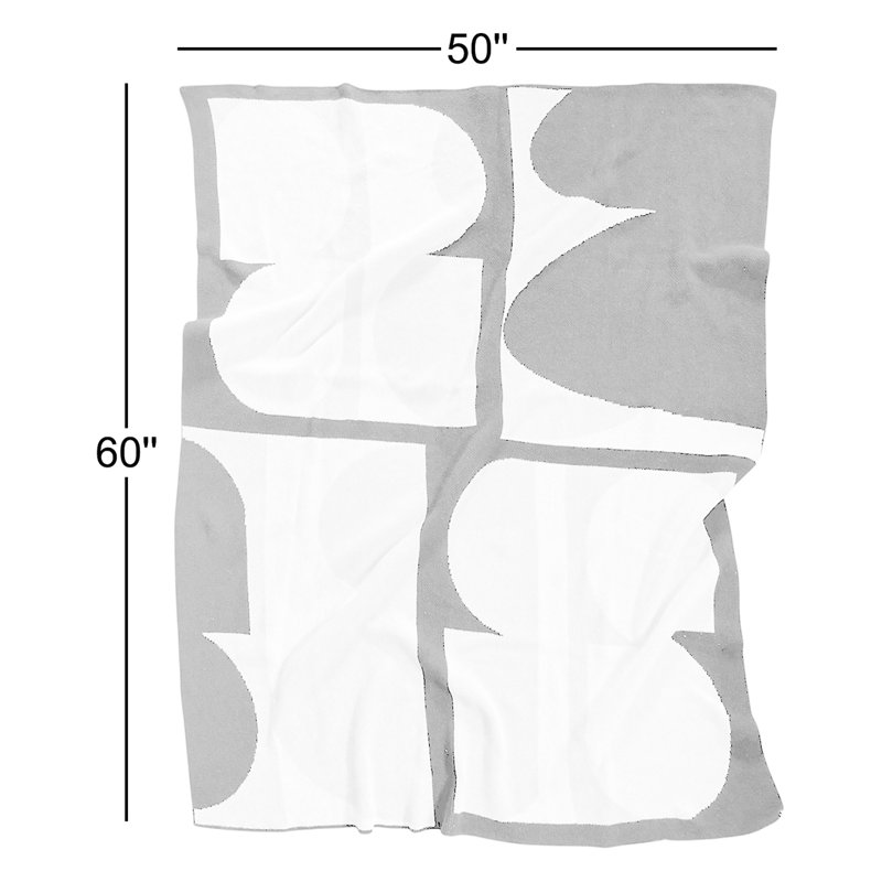 Nimbus Throw Blanket, Black/Beige/Ivory