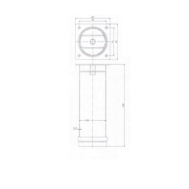 Adjustable Round Leg, Chrome