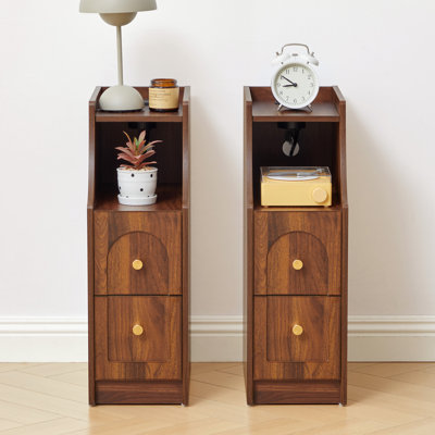 End Table with Drawers and Charging Station