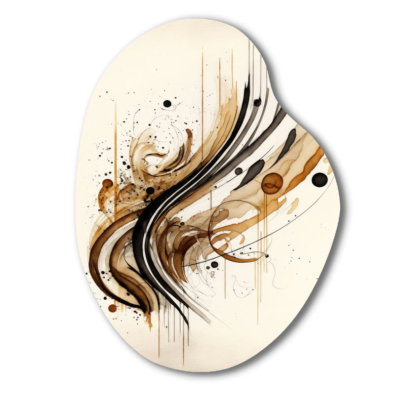 Coltura - Art mural abstrait asymétrique en métal, sculpture de forme irrégulière, H 38 po x l 28 po