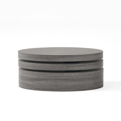 MODERNESQUE ROTATING COFFEE TABLE-Matte Black