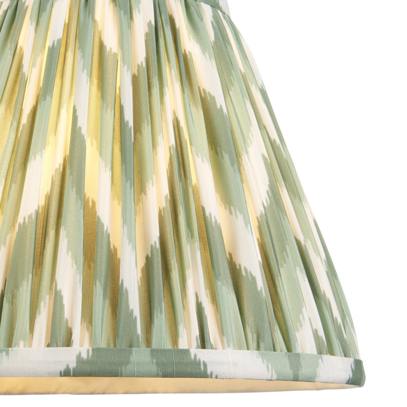 Zigzag Lamp Shade, Green, 18.5cm H x 12.5cm W x 25cm D