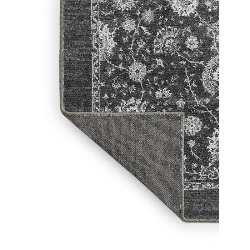Tapis de couloir gris tissé à la machine