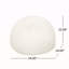 Pouf rond en fausse fourrure 3 pieds Mandana, blanc