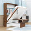 Full Wood Murphy Bed with Foldable Desk-540733867