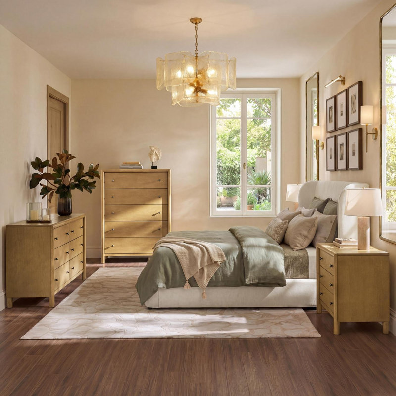 Moderne 5 pièces
Ensemble de chambre à coucher, Grand lit