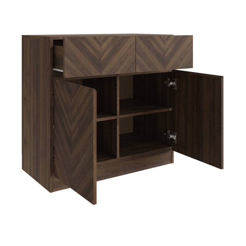 Collins 79 Cm 2 Drawer Sideboard, Royal Walnut