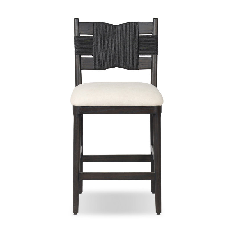 Tova Upholstered Stool, Black