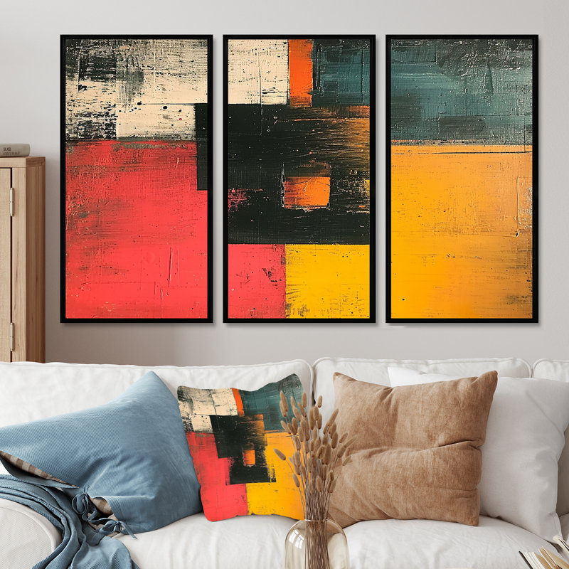 Ensemble de salon Mystic Sunset, H 28 po x l 36 po x P 1 po, Cadre flottant noir