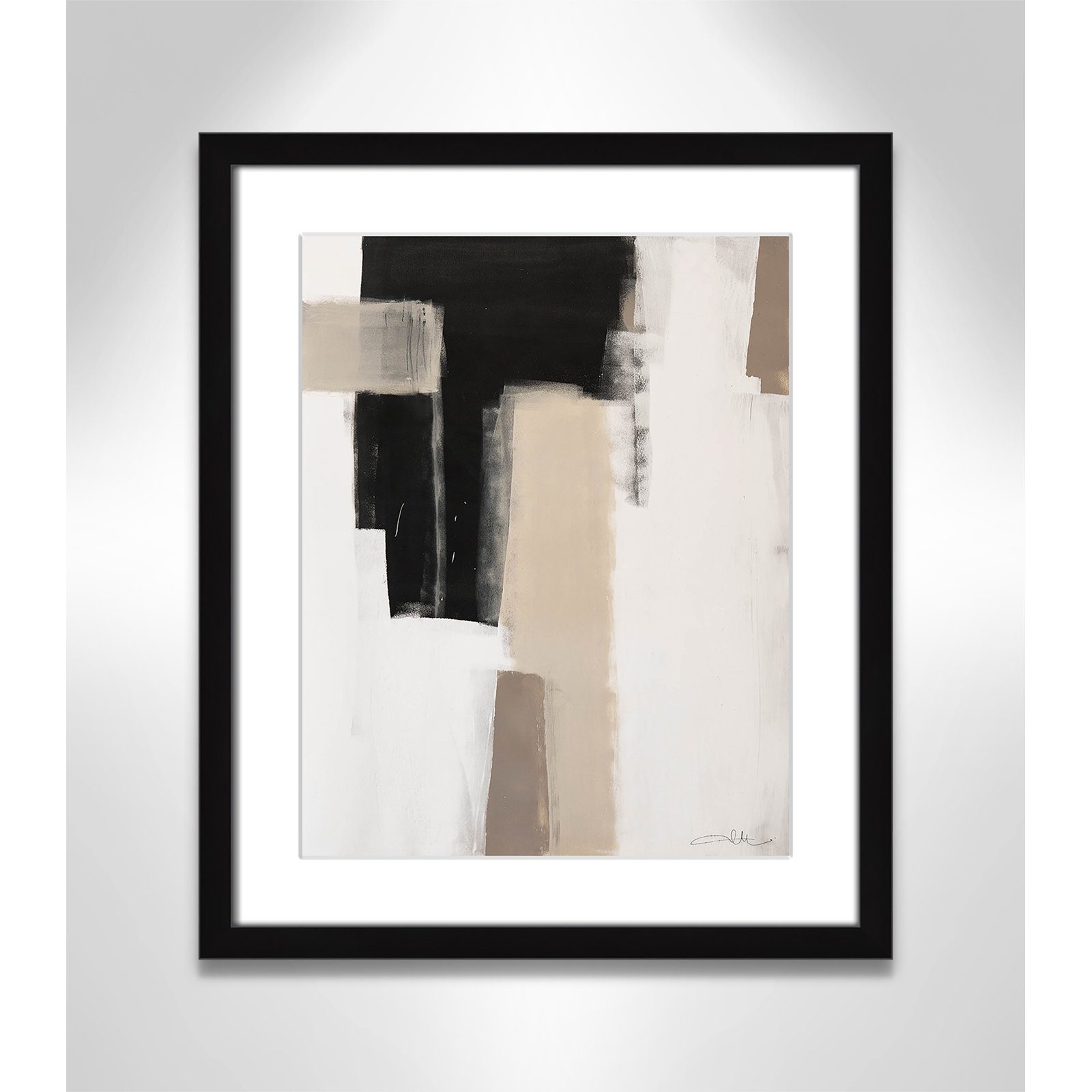 Giverny Earth Scapes I Print, Black Single Picture Frame, Yes, 19" H x 16" W x 1.25" D