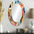 Retro Abstract Drops XIII - Modern Oval Wall Mirror-1612133174