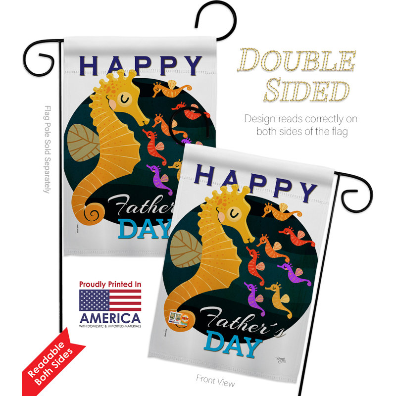 2 faces en polyester 18,5 x 13 po x 13 po Drapeau de jardin