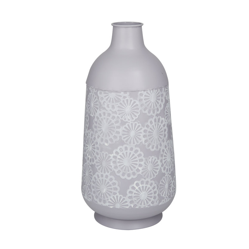 Vase de table en métal Arika, Gris