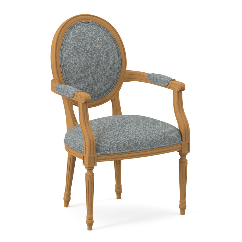 Chaise avec accoudoirs en tissu Dauphin, Ambre, Cyan maya