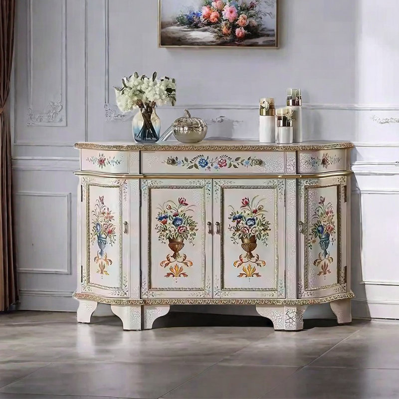 Buffet luxueux de style européen peint à la main.