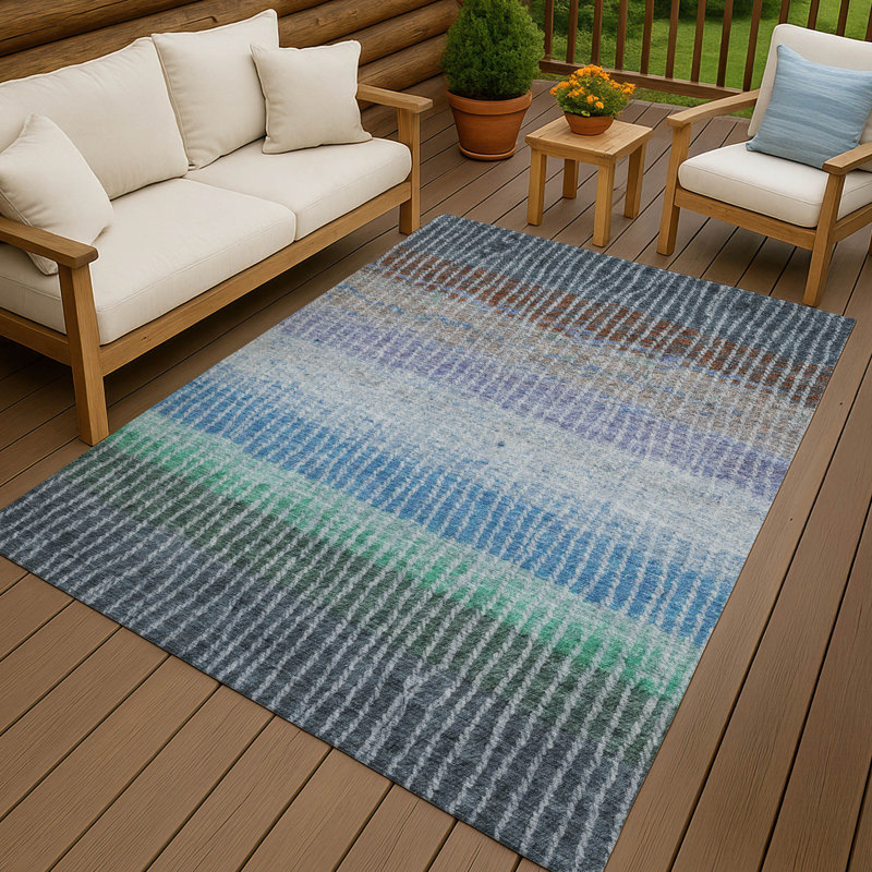 Tapis intérieur / extérieur lavable à la machine Matteson ACN2314, Rectangulaire 3 pi x 5 pi