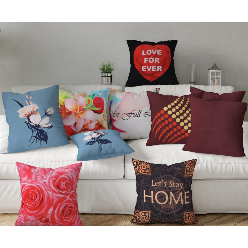 Ensemble de housse de coussin en polyester 2 pièces, 18 po x 18 po