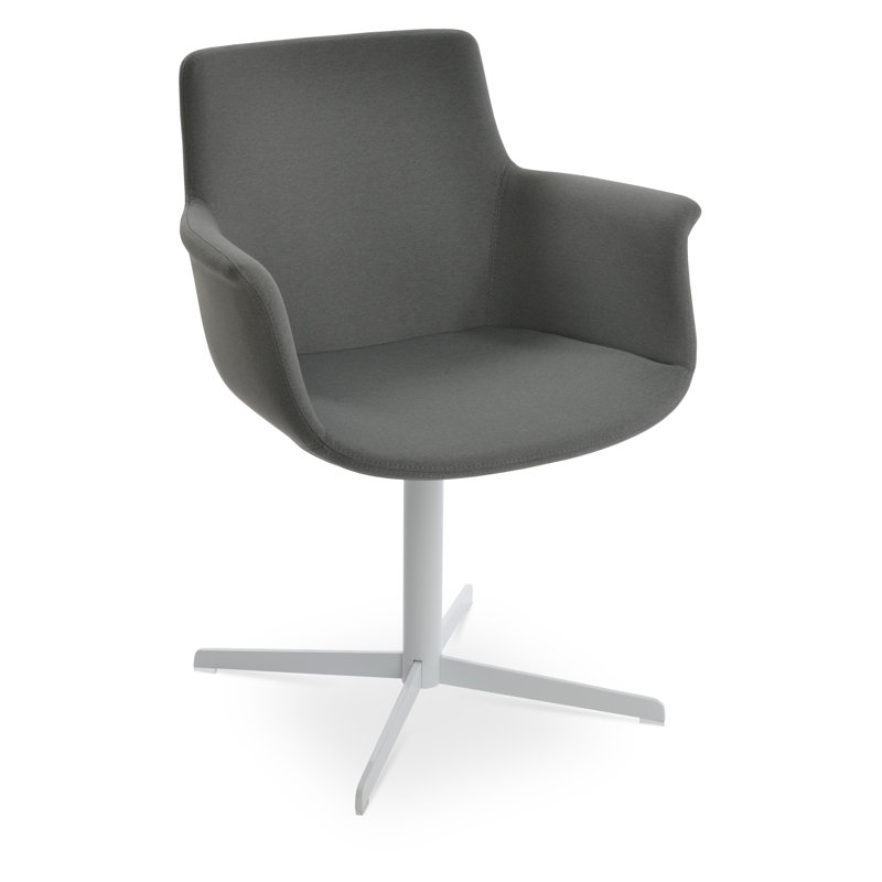 Fauteuil pivotant 4 étoiles Bottega, Noir, Gris