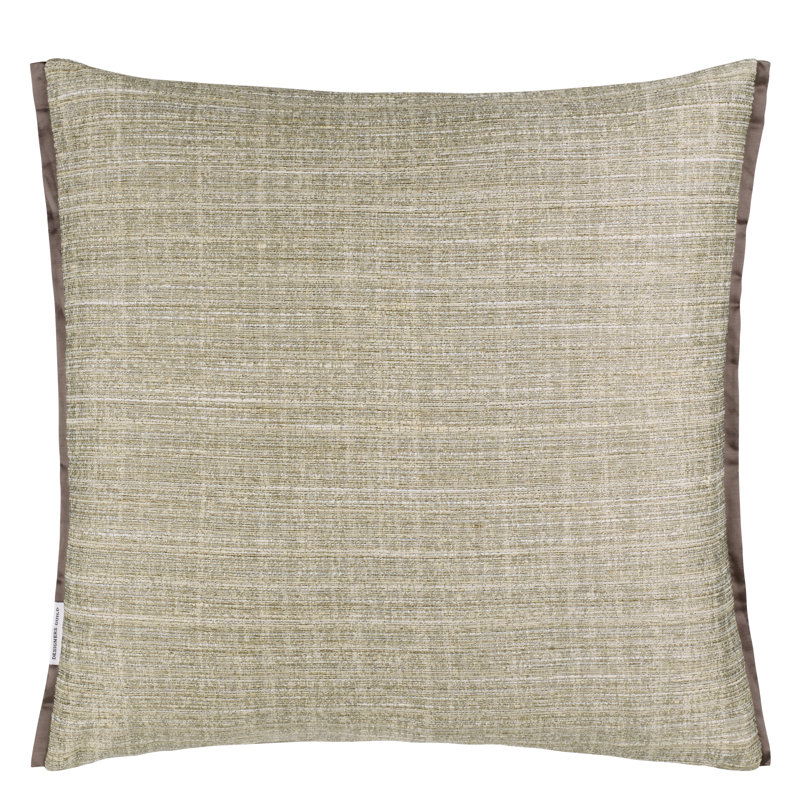 Manipur Velvet Decorative Pillow, Oyster, 22"H x 22"W
