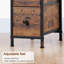 20cm W Metal Bedside Table-1417804705