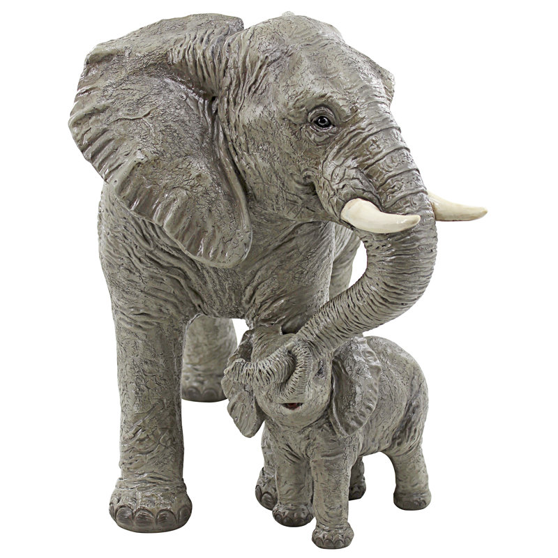 Statue maman et bébé éléphant