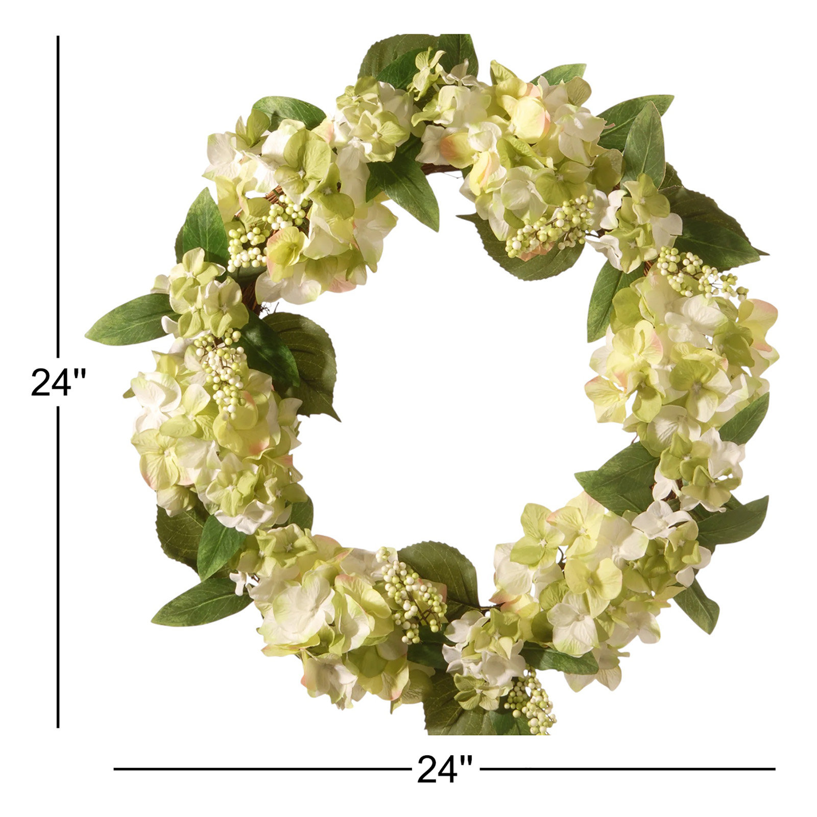 24" Hydrangea Wreath