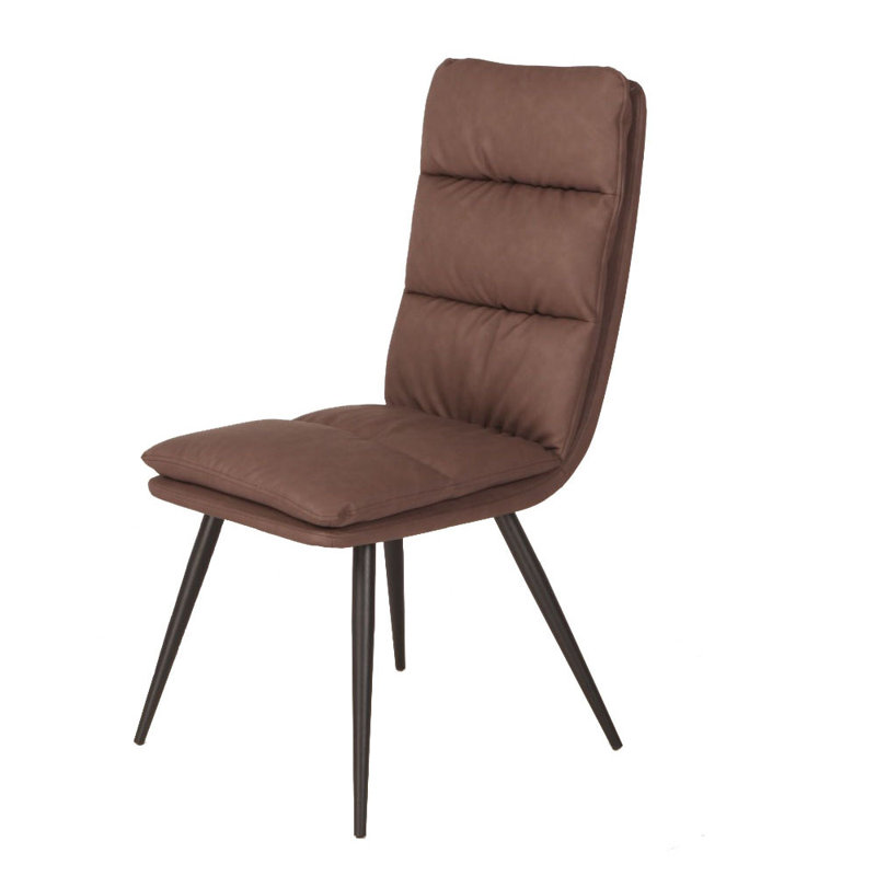 Chaise d’appoint rembourrée Lydia, Marron